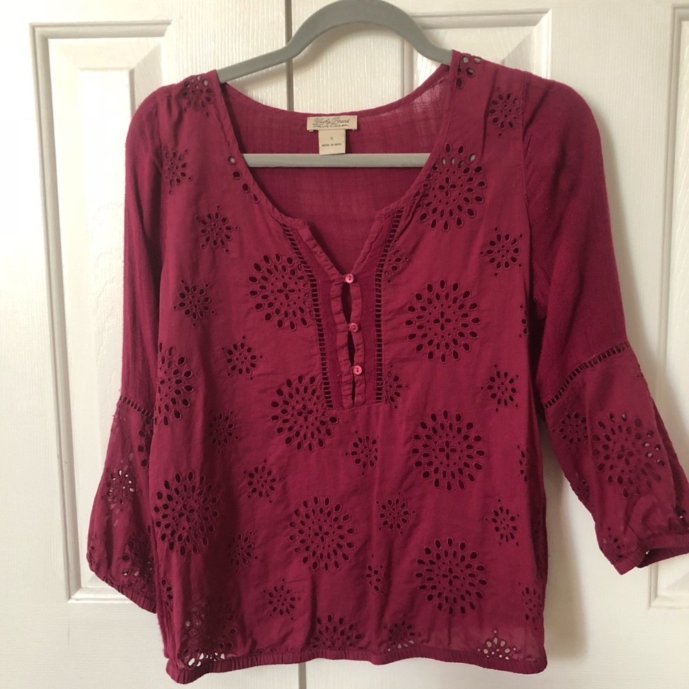 Lucky Brand cutout Top - Picture 2 of 6
